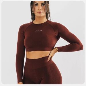Alphalete Amplify Long Sleeve Crop Top COPPER